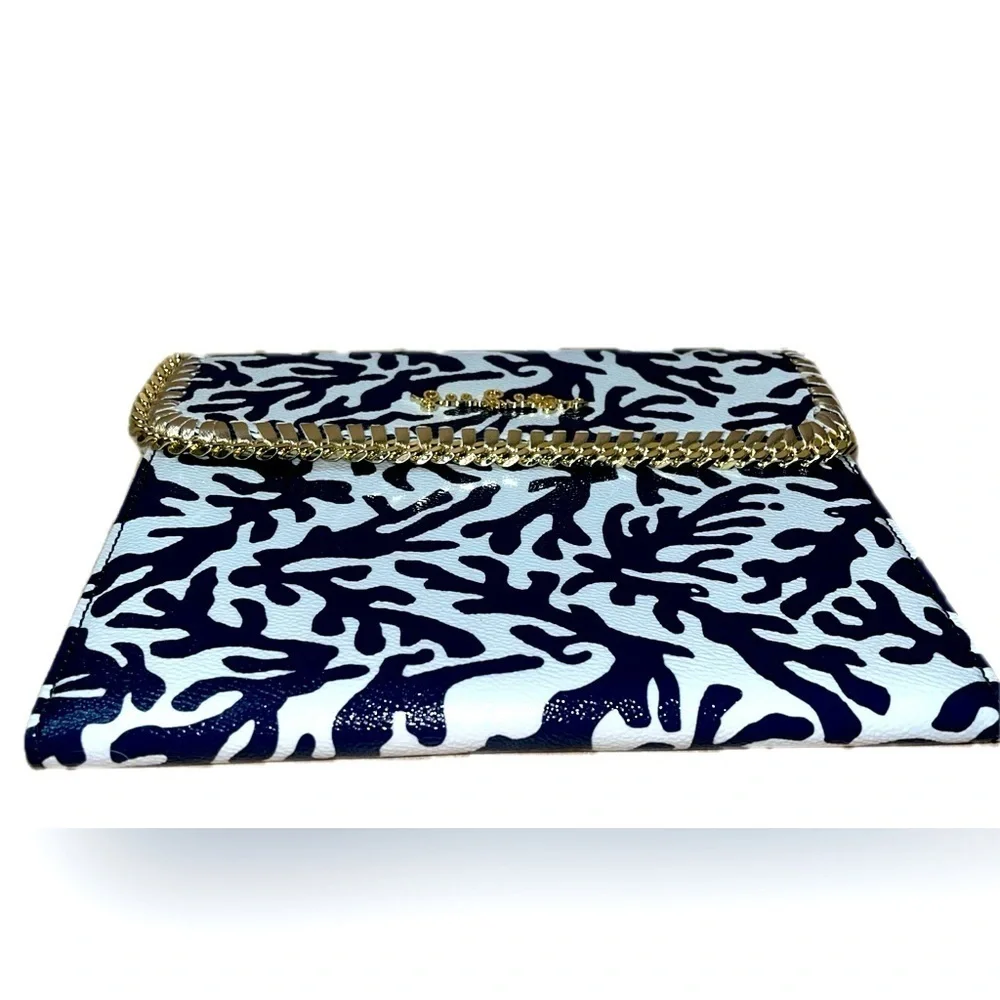 Lilly Pulitzer chain link iPad Tablet Case Treasure, Blue, White & Gold